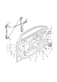 L8VD837461-WINDOW WINDER LH FRT/A6