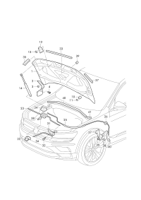 L55G823359-GAS SPRING VW TIGUAN