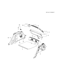 26250339-Carpet, luggage compartment floor (1st design see 26701515) (for rear 20170820 use)