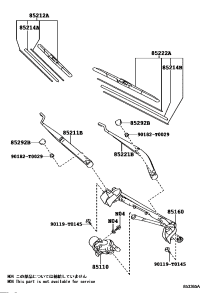 8522271010-BLADE, FR WIPER, LH