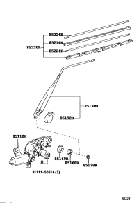 8519595J01-CAP, REAR WIPER ARM HEAD