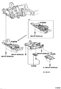 514050G030-Cover sub-assy, engine under, no.1