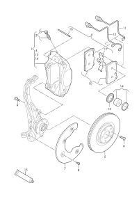 8R0615107G-Caliper mtg, w/o u200c pad
