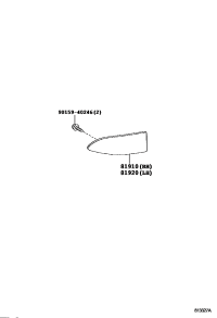8191053020-LENS, REFLEX REFLECTOR, REAR LH, RH/LH