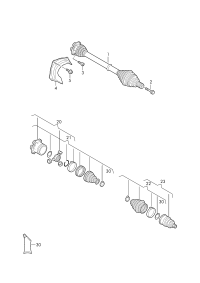 4M0407271L-Swing shaft with cv joint