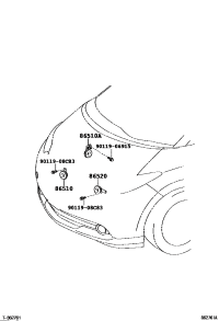 8651020280-HORN ASSY, HIGH PITCHED