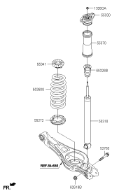 55360D4100-PAD-REAR SPRING,LWR