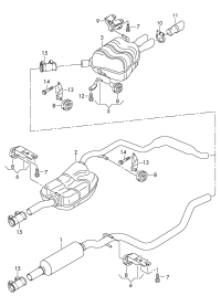 3C0253209G-Muffler f