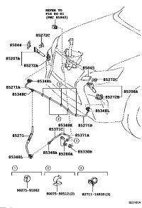 8504460170A0-NOZZLE SUB-ASSY, TYPE1 H/LAMP WASHER, RH