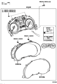 8385260D70-GLASS, COMBINATION METER