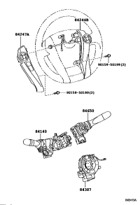8430774020-CABLE SUB-ASSY, SPIRAL W/SENSOR