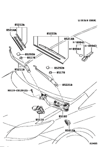 8522275011-BLADE, FR WIPER, LH