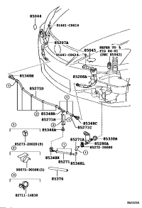8504453030A0-NOZZLE SUB-ASSY, TYPE1 H/LAMP WASHER, RH