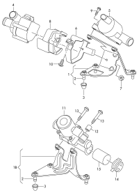 4G0820195D-Bracket, auxiliary water pump