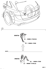 894070T020-SENSOR SUB-ASSY, HEIGHT CONTROL, REAR RH