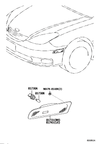 8173133021-LENS, SIDE TURN SIGNAL LAMP, RH