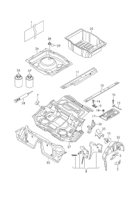 3C0802684-Bracket, for charcoal canister or fuel filter