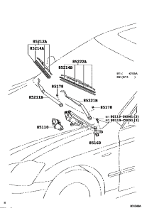 8521230400-BLADE, FR WIPER, RH