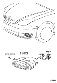 8121133170-LAMP UNIT, FOG LAMP, RH