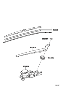 852410E020-ARM, REAR WIPER
