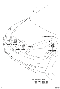 8652048050-HORN ASSY, LOW PITCHED