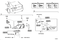5256253030-Retainer, rear bumper, upper rh
