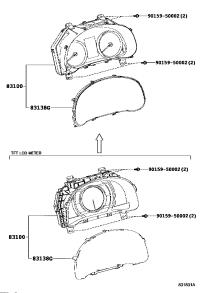 8385253E70-GLASS, COMBINATION METER