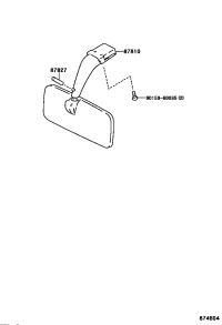 8782832010-ABSORBER, INNER REAR VIEW MIRROR