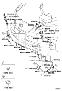 8504450060C1-NOZZLE SUB-ASSY, TYPE1 H/LAMP WASHER, RH