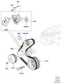 LR039517-BELT TENSIONER,V RIBBED-LR