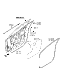 821102Z0004X-W/STRIP-FR DR BODY SIDE LH