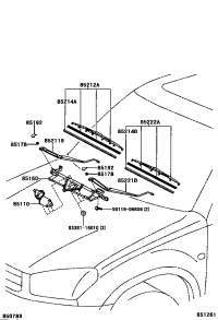 8515042110-LINK ASSY, WINDSHIELD WIPER