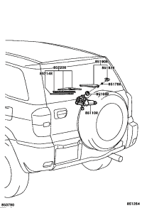 8514342030-GROMMET, REAR WIPER MOTOR