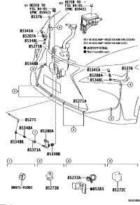 8520778010-ACTUATOR SUB-ASSY, HEADLAMP WASHER, RH
