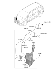 98611O3000-RESERVOIR ASSY-W/SHLD WASHER