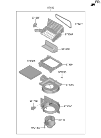 97205O3000-HEATER & EVAPORATOR ASSY