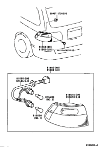 8155008020-LAMP ASSY, REAR COMBINATION, RH