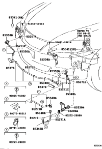 8520753090-ACTUATOR SUB-ASSY, HEADLAMP WASHER, RH