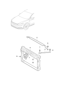 3GB805569-Bracket, cowl top