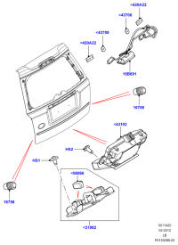 LR006952-Latch assy-tail