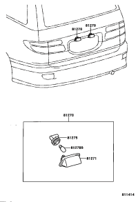 8127028130-LAMP ASSY, LICENSE PLATE