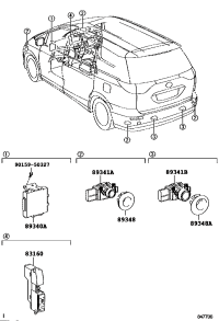 8934128460J1-SENSOR, ULTRASONIC, NO.1