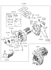 972042E001-HEATER & EVAPORATOR ASSY