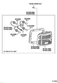 8155536460-SOCKET & WIRE SUB-ASSY, REAR COMBINATION LAMP, RH/LH