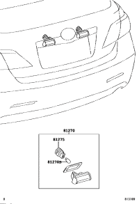 8127006052-LAMP ASSY, LICENSE PLATE