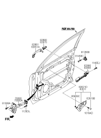 826111F011WK-HOUSING-FR DR I/S HDL,LH