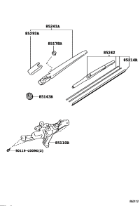 851430D080-GROMMET, REAR WIPER MOTOR