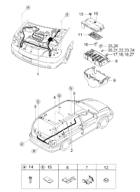 0K5YC67010-WIRING ASSY-FRT