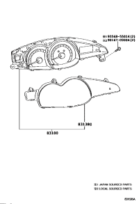 838520F280-GLASS, COMBINATION METER