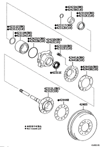 42421KK030-CASE, REAR AXLE BEARING, RH/LH